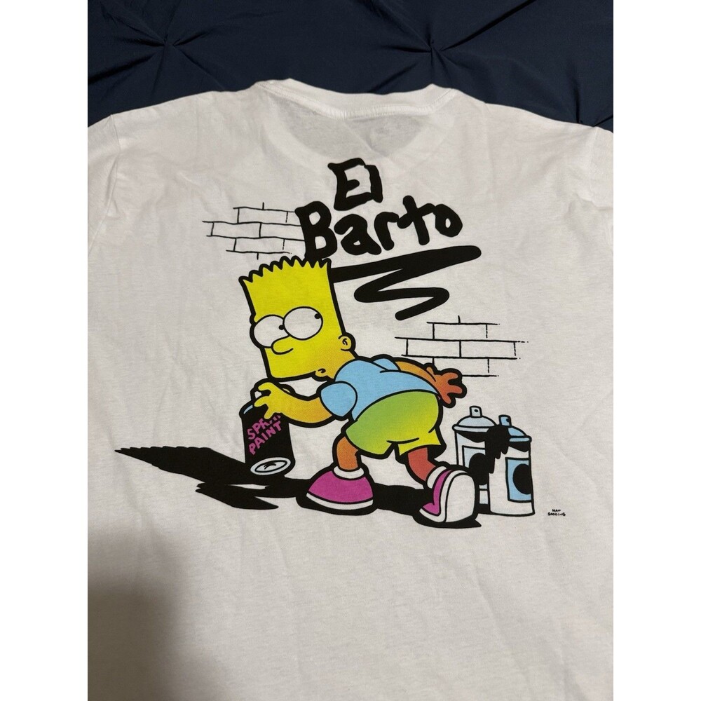 The Simpsons Bart Simpson El Spray Paint Classic Mens T-Shirt Size XL
